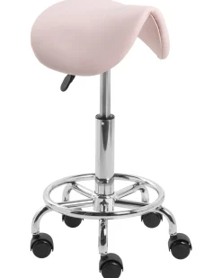 Sgabello a sella DUMONT Pelle sintetica Rosa pastello