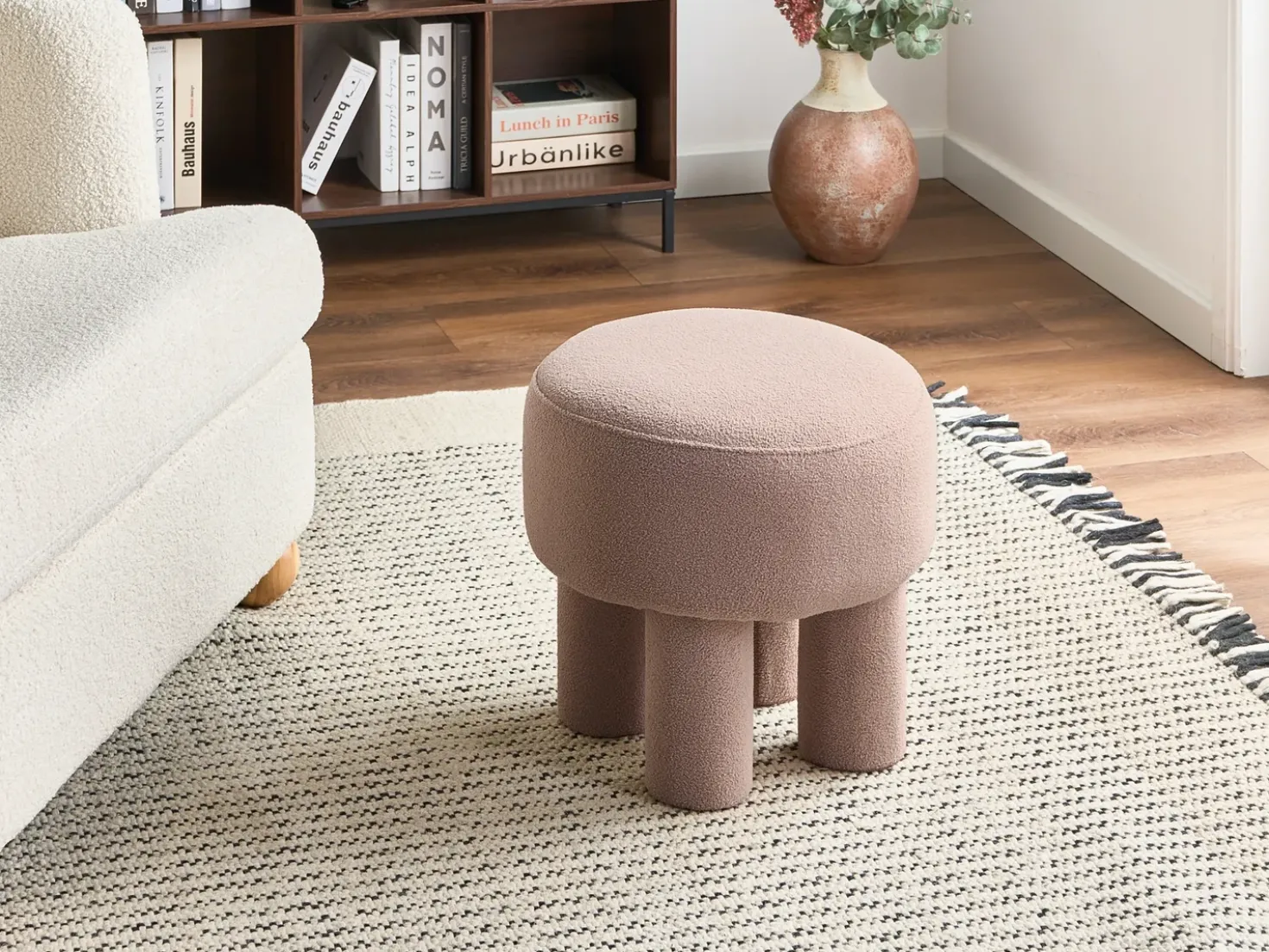 Sgabello CANBY Bouclé Beige
