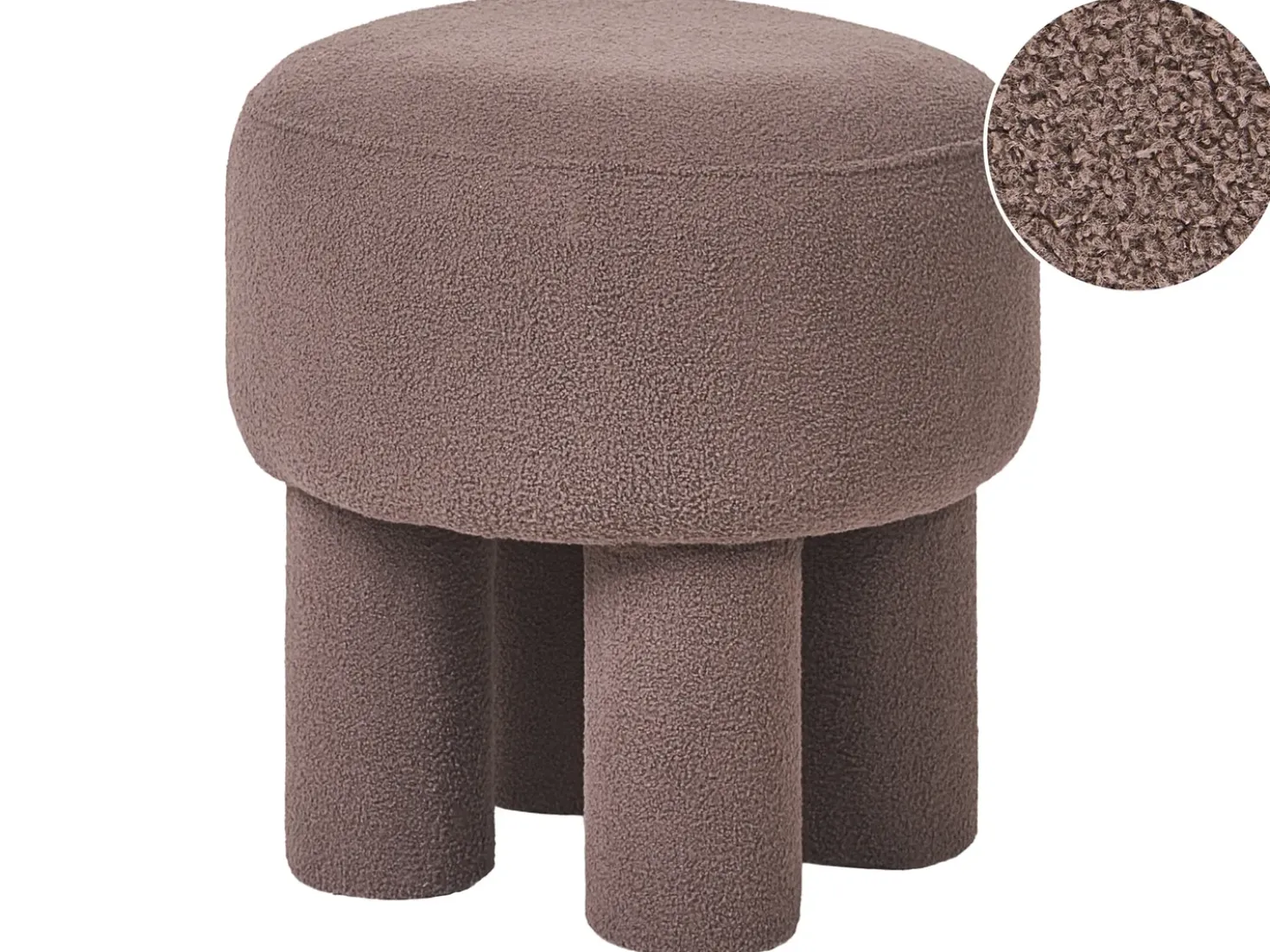 Sgabello CANBY Bouclé Marrone