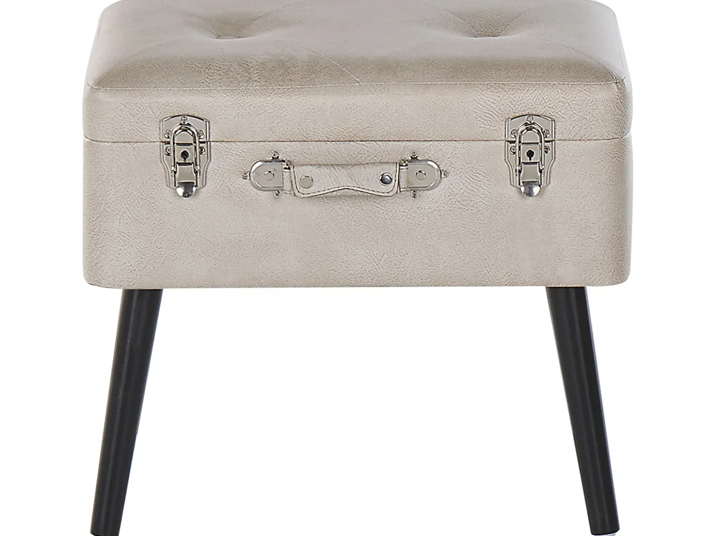 Sgabello contenitore MALLARD Pelle sintetica Beige