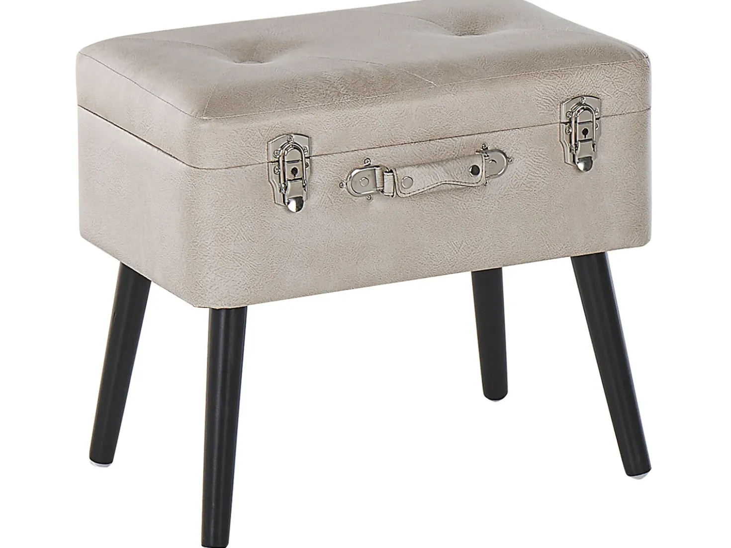 Sgabello contenitore MALLARD Pelle sintetica Beige
