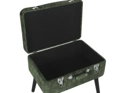 Sgabello contenitore MALLARD Velluto a coste Verde scuro