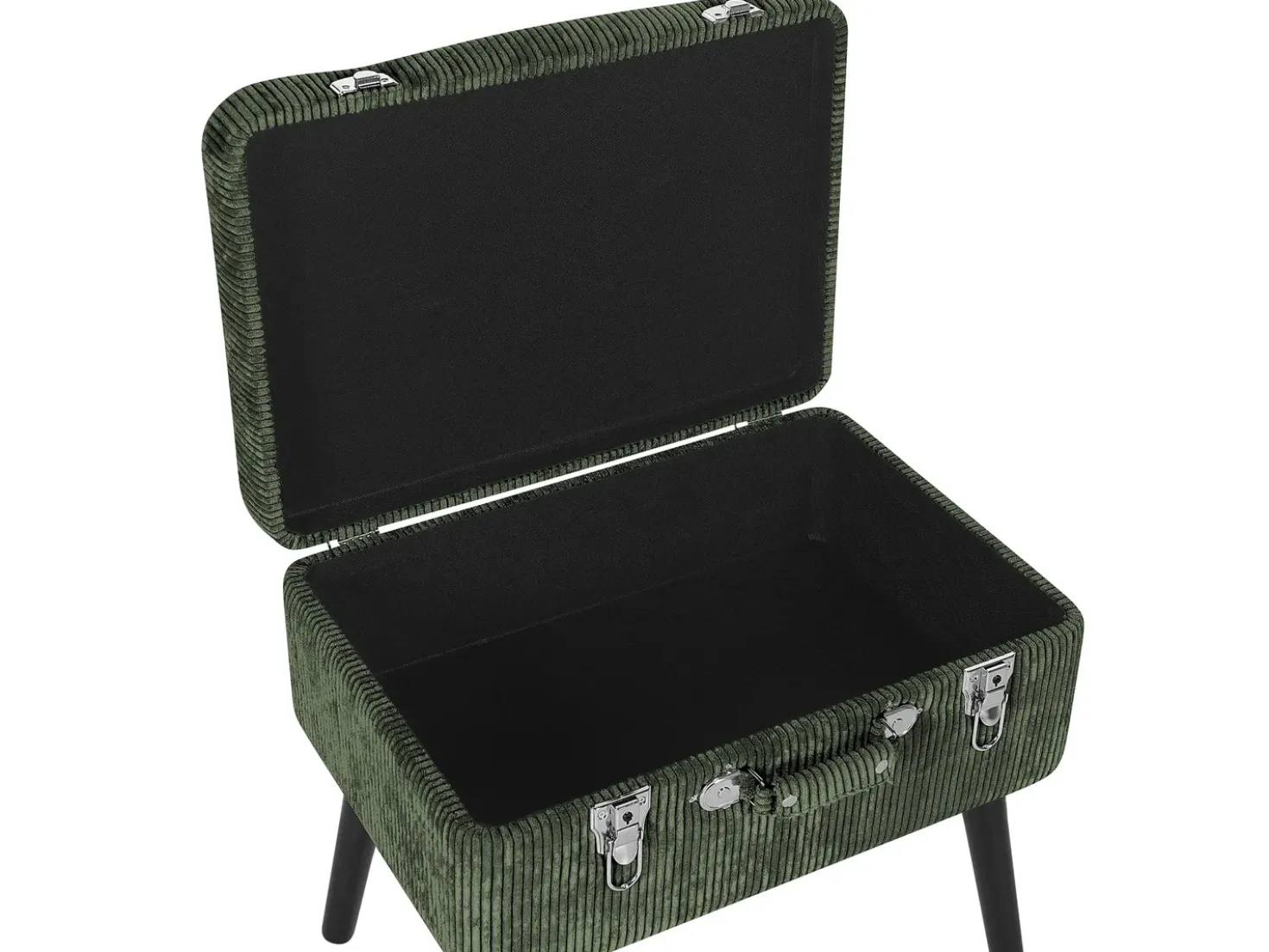 Sgabello contenitore MALLARD Velluto a coste Verde scuro