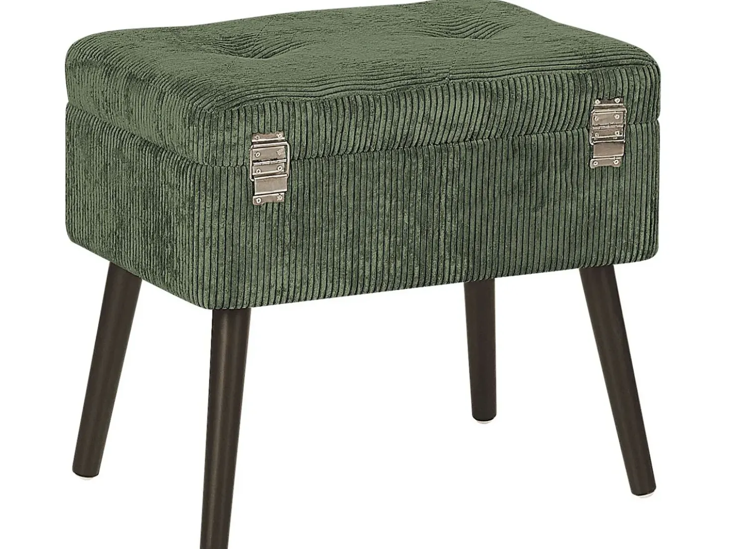 Sgabello contenitore MALLARD Velluto a coste Verde scuro