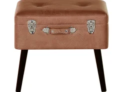 Sgabello contenitore MALLARD Pelle sintetica Marrone dorato