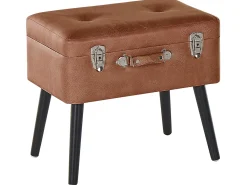 Sgabello contenitore MALLARD Pelle sintetica Marrone dorato