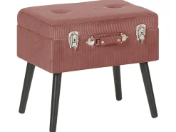 Sgabello contenitore MALLARD Velluto a coste Rosa