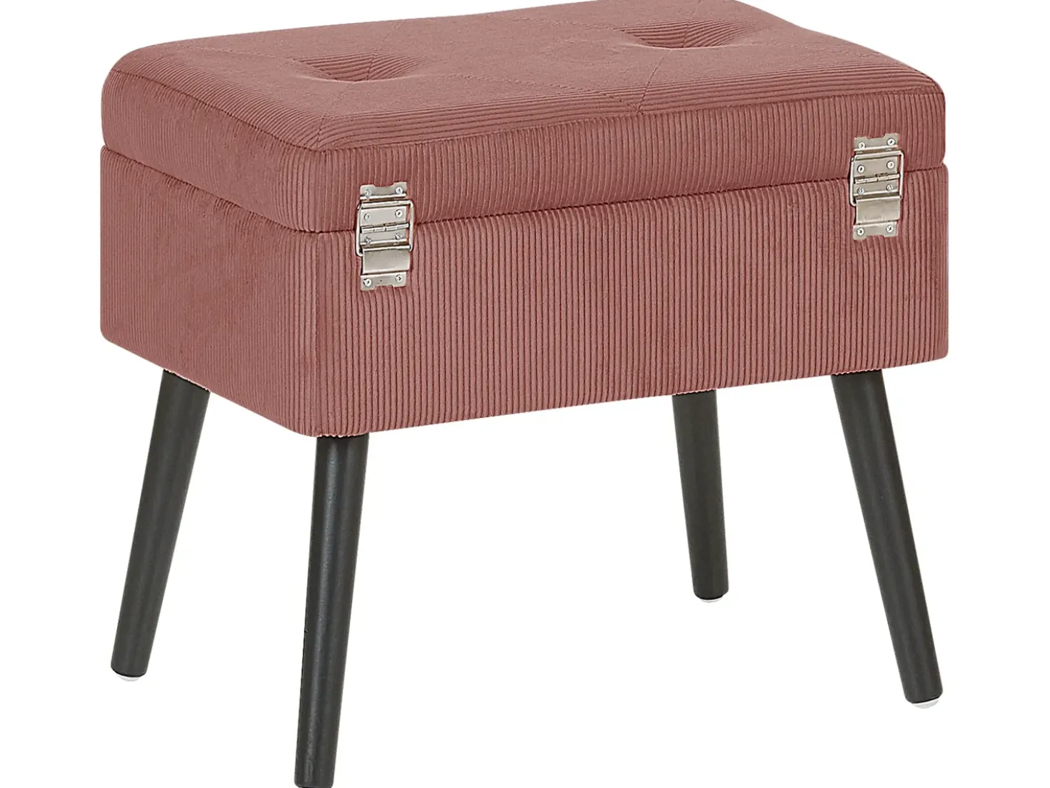 Sgabello contenitore MALLARD Velluto a coste Rosa