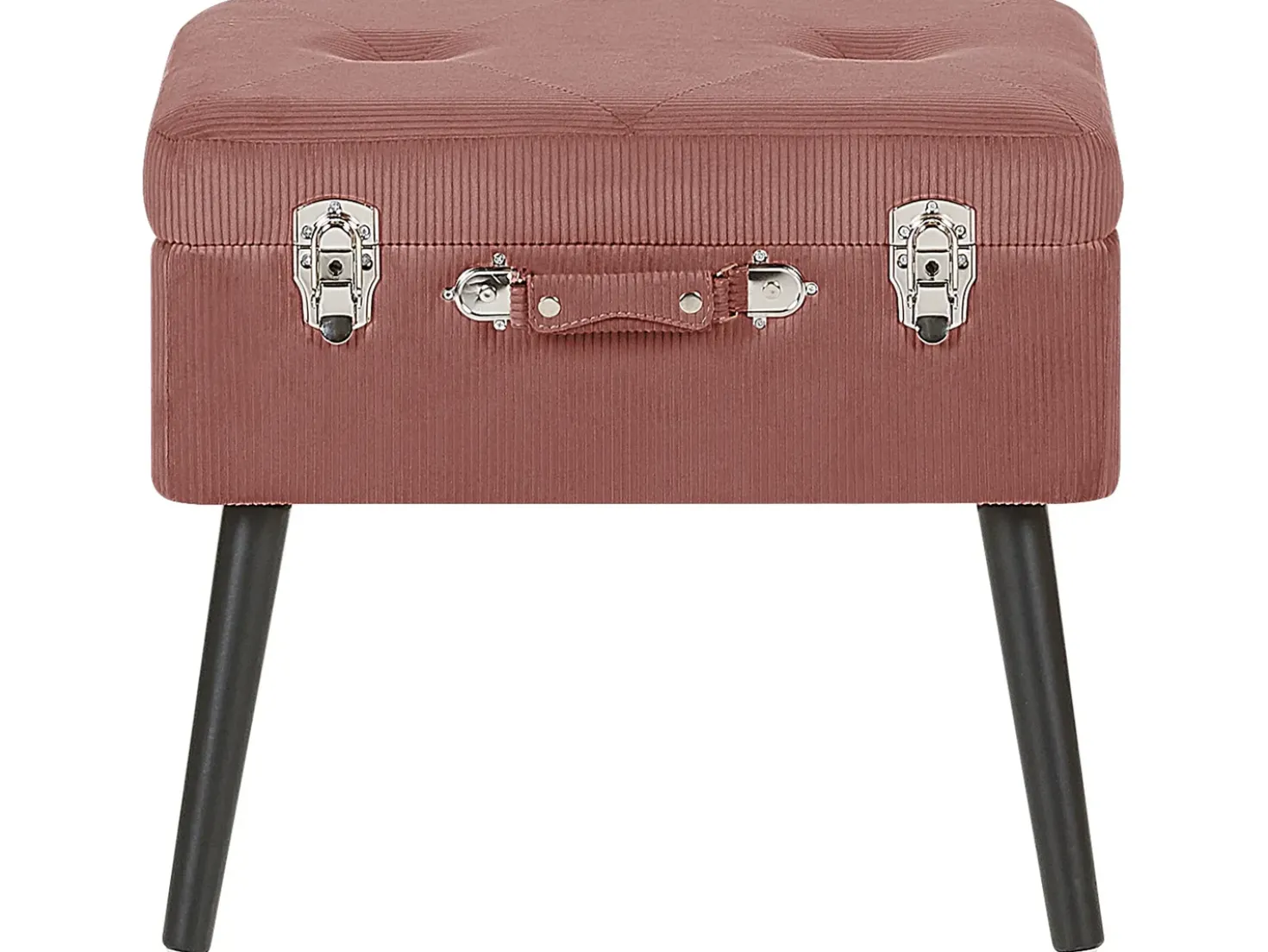 Sgabello contenitore MALLARD Velluto a coste Rosa