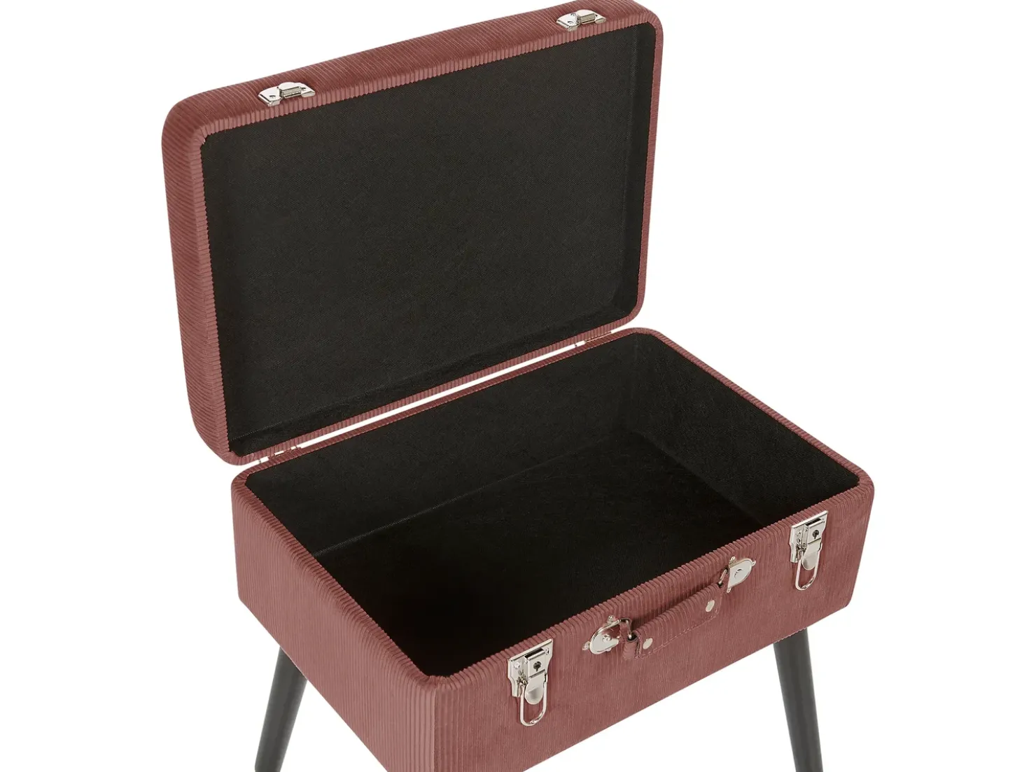 Sgabello contenitore MALLARD Velluto a coste Rosa