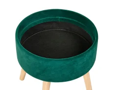 Sgabello contenitore NEELY Velluto Verde smeraldo