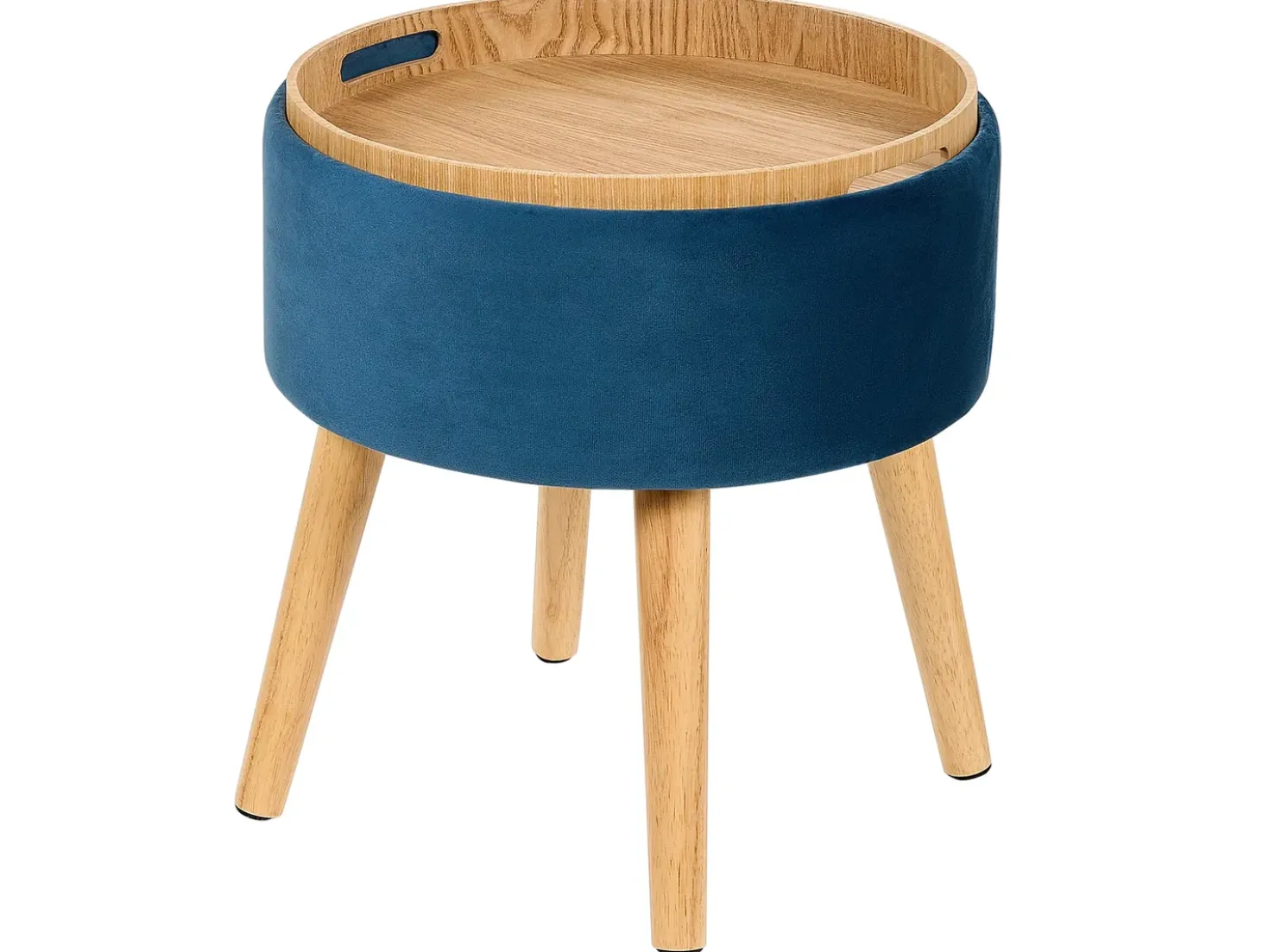 Sgabello contenitore NEELY Velluto Blu marino