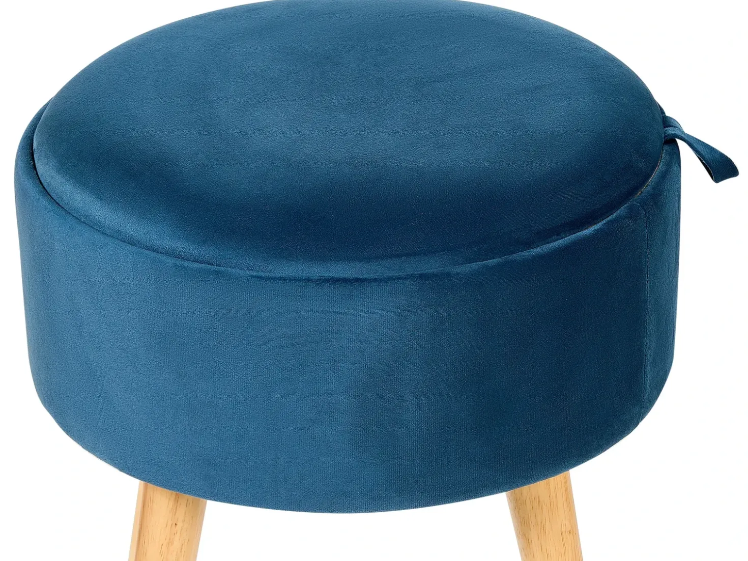 Sgabello contenitore NEELY Velluto Blu marino