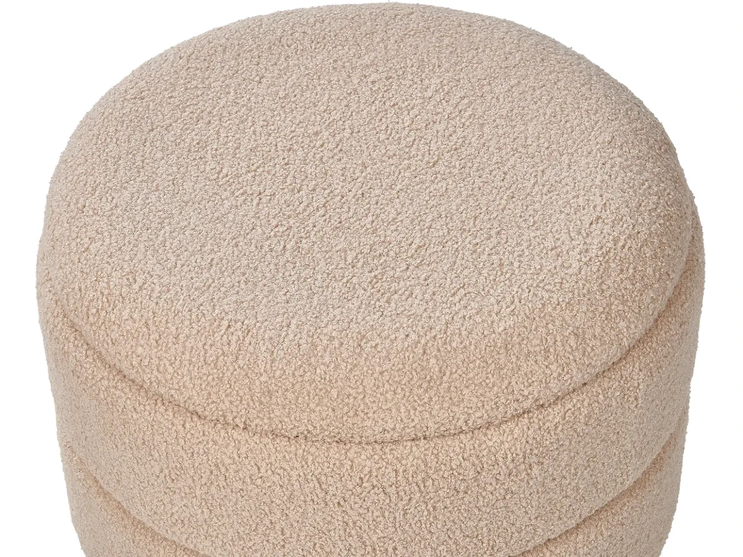 Sgabello contenitore OKATON Bouclé Beige
