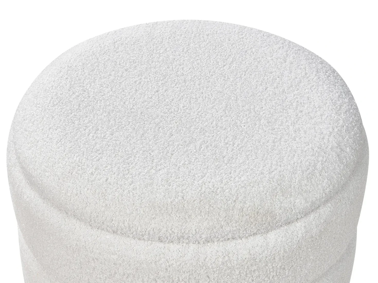 Sgabello contenitore OKATON Bouclé Bianco