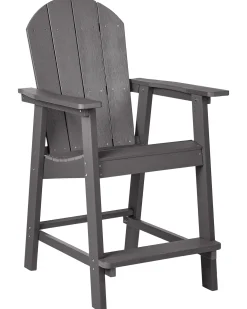 Sgabello da bar da giardino ADIRONDACK Materiale sintetico Grigio scuro