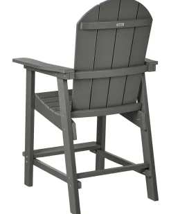 Sgabello da bar da giardino ADIRONDACK Materiale sintetico Grigio scuro