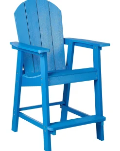 Sgabello da bar da giardino ADIRONDACK Materiale sintetico Blu
