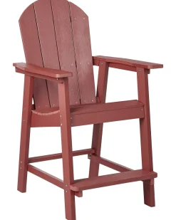 Sgabello da bar da giardino ADIRONDACK Materiale sintetico Rosso