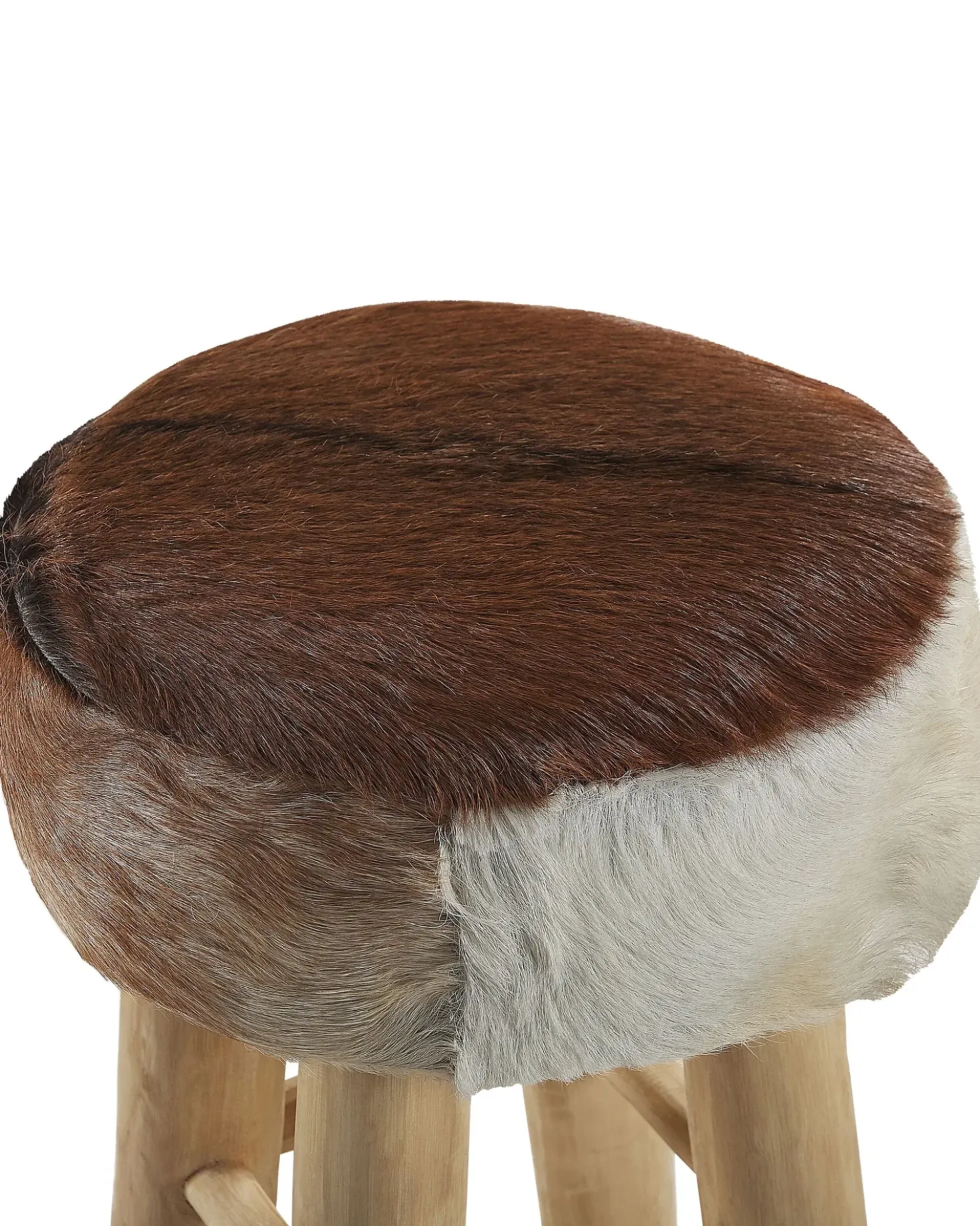 Sgabello da bar WALTON Pelle naturale Marrone