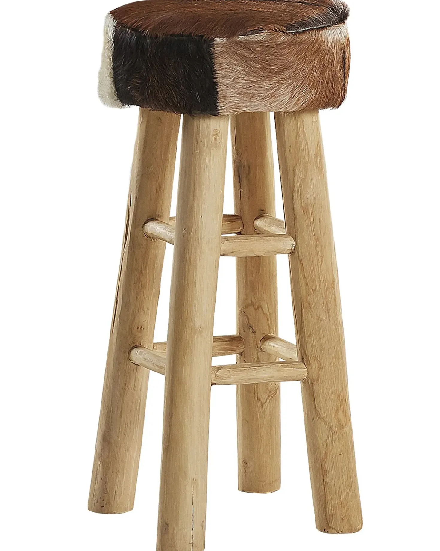 Sgabello da bar WALTON Pelle naturale Marrone