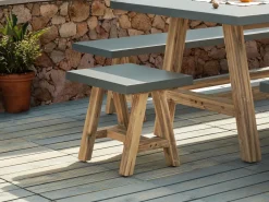 Sgabello da giardino TONNARE Grigio