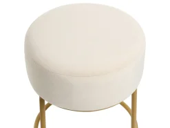 Sgabello DELCO Velluto Beige chiaro