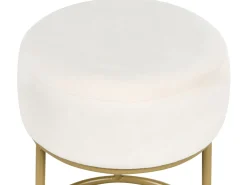Sgabello DELCO Velluto Bianco sporco