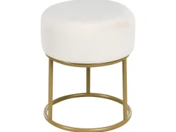 Sgabello DELCO Velluto Bianco sporco