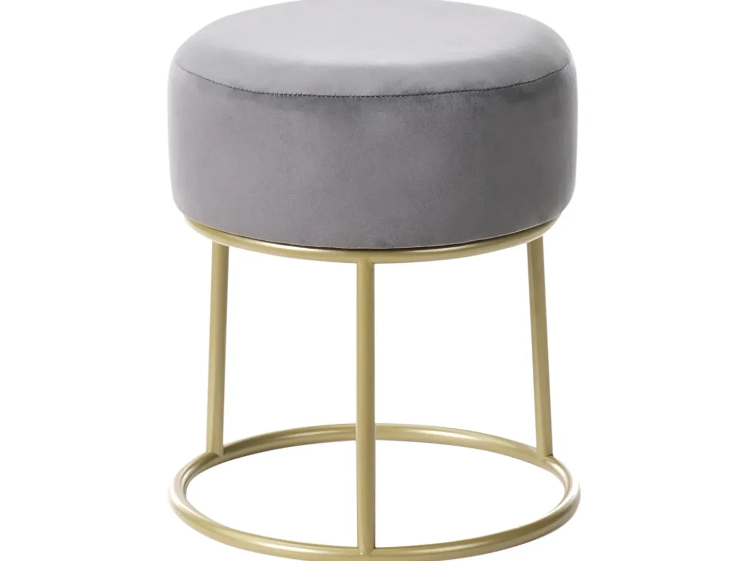 Sgabello DELCO Velluto Grigio