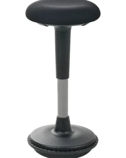 Sgabello ergonomico oscillante ESTELL Tessuto Nero