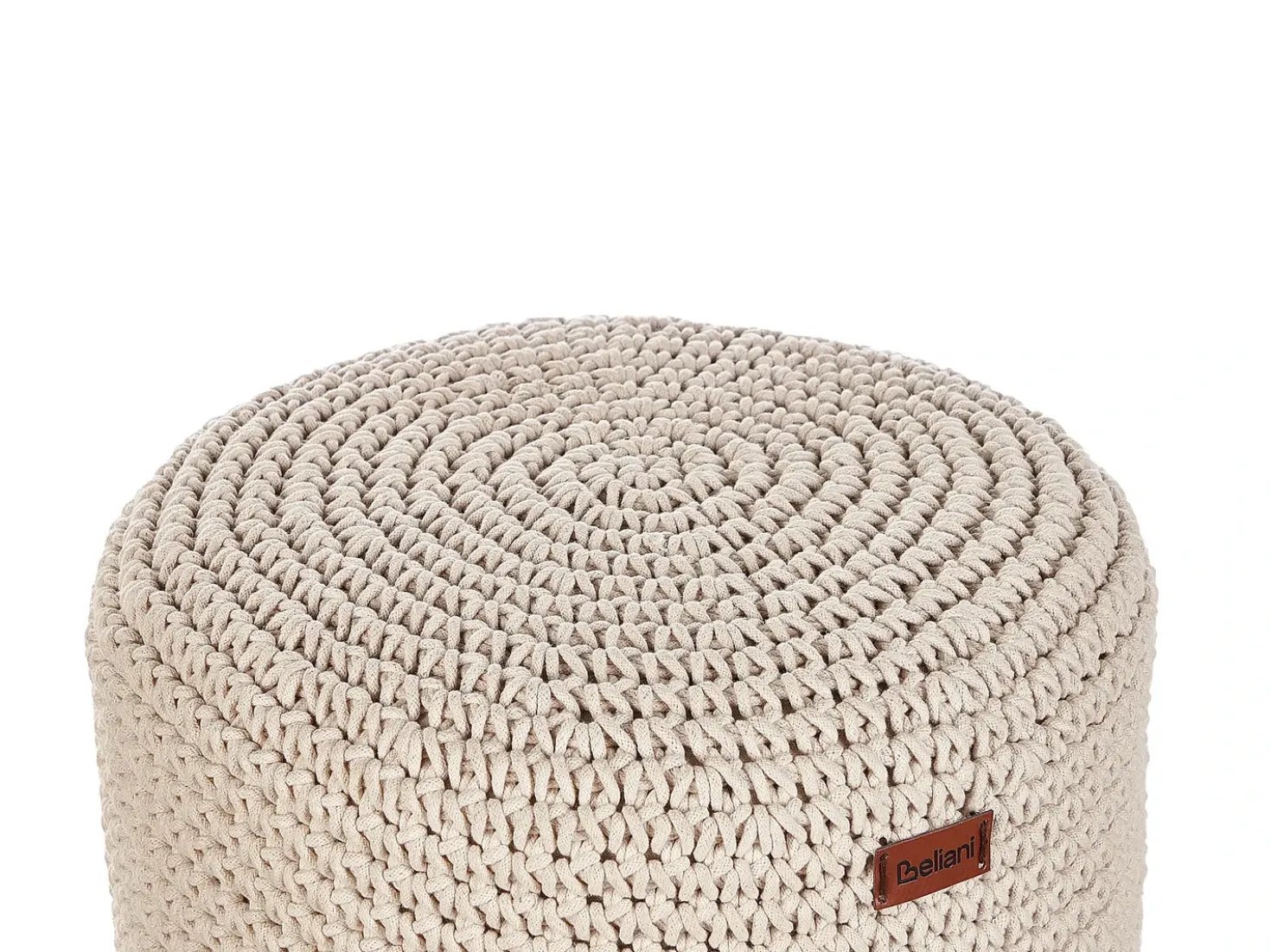 Sgabello Macramè MARDAN Cotone Beige