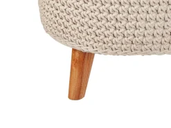 Sgabello Macramè MARDAN Cotone Beige