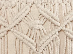 Sgabello Macramè NAWABAD Cotone Beige