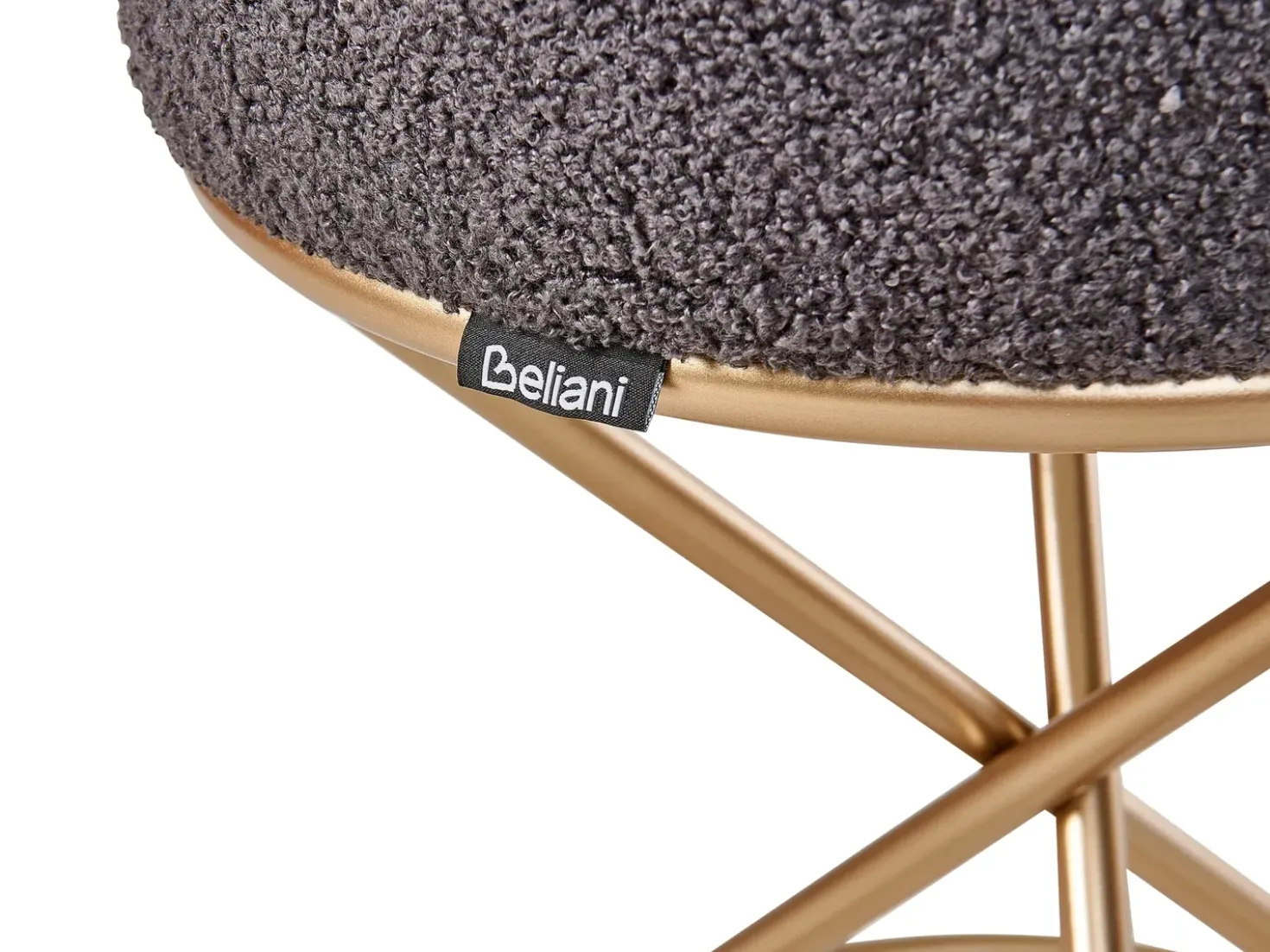Sgabello PRESHO Bouclé Grigio