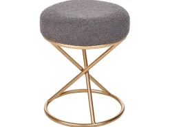 Sgabello PRESHO Bouclé Grigio