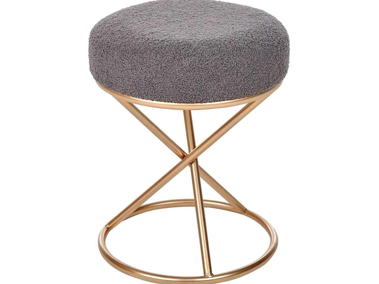 Sgabello PRESHO Bouclé Grigio