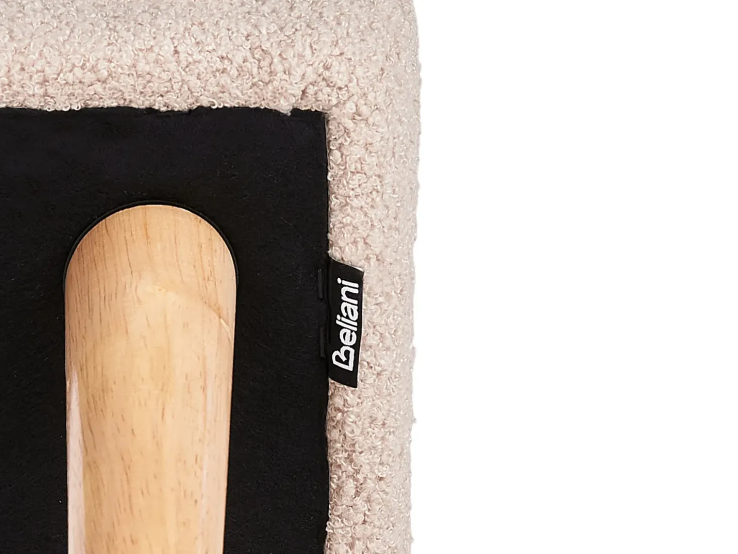 Sgabello TAKOMA Bouclé Beige chiaro