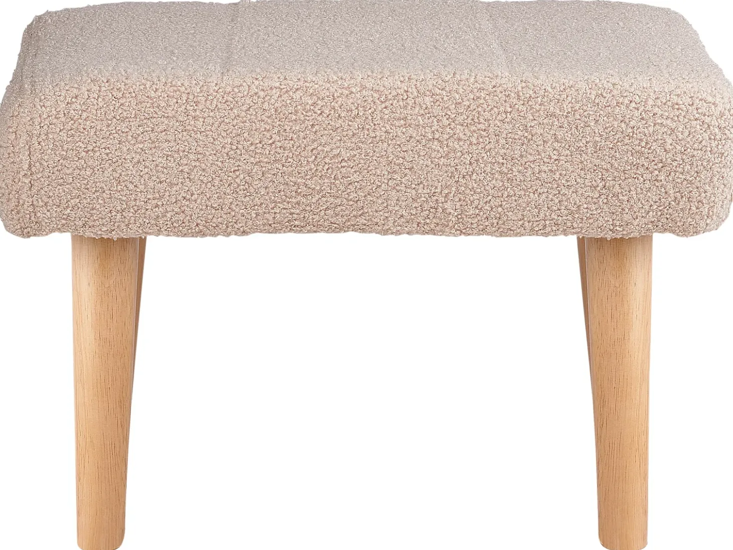 Sgabello TAKOMA Bouclé Beige chiaro