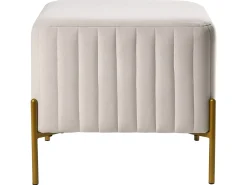 Sgabello UTAH Velluto Bianco sporco