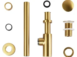 Sifone per lavabo con scarico Click Clack MAFREDI Ottone Oro