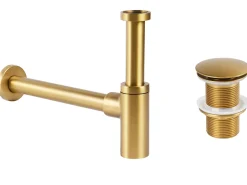 Sifone per lavabo con scarico Click Clack MAFREDI Ottone Oro