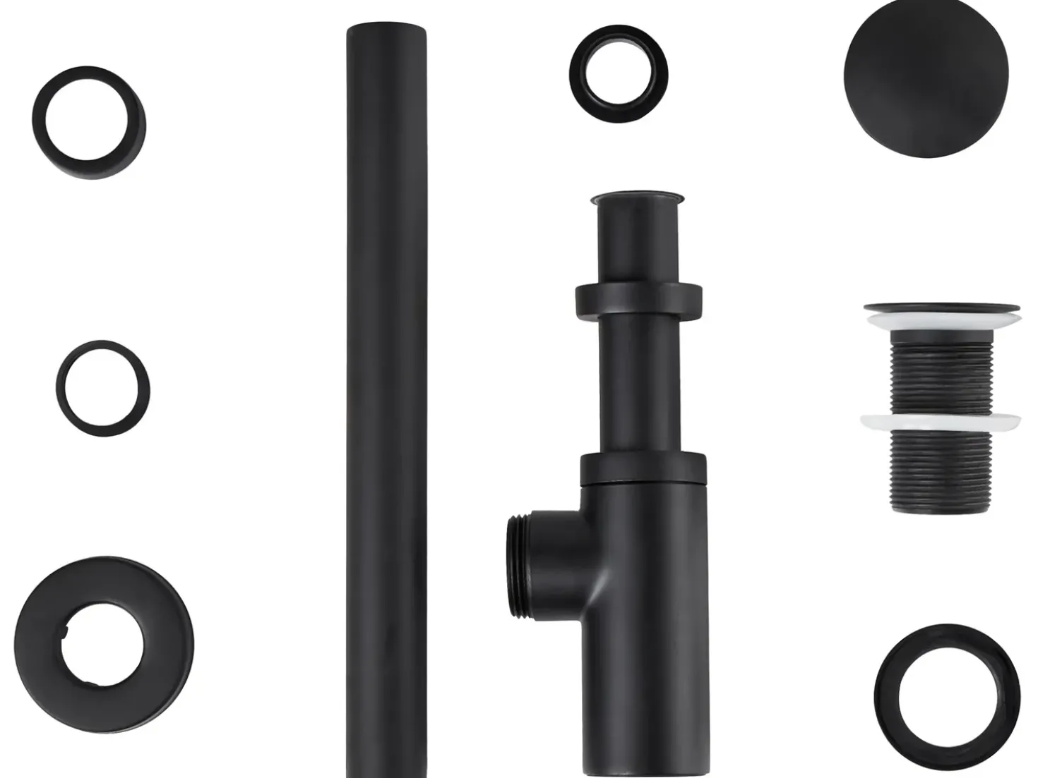 Sifone per lavabo con scarico Click Clack MAFREDI Ottone Nero