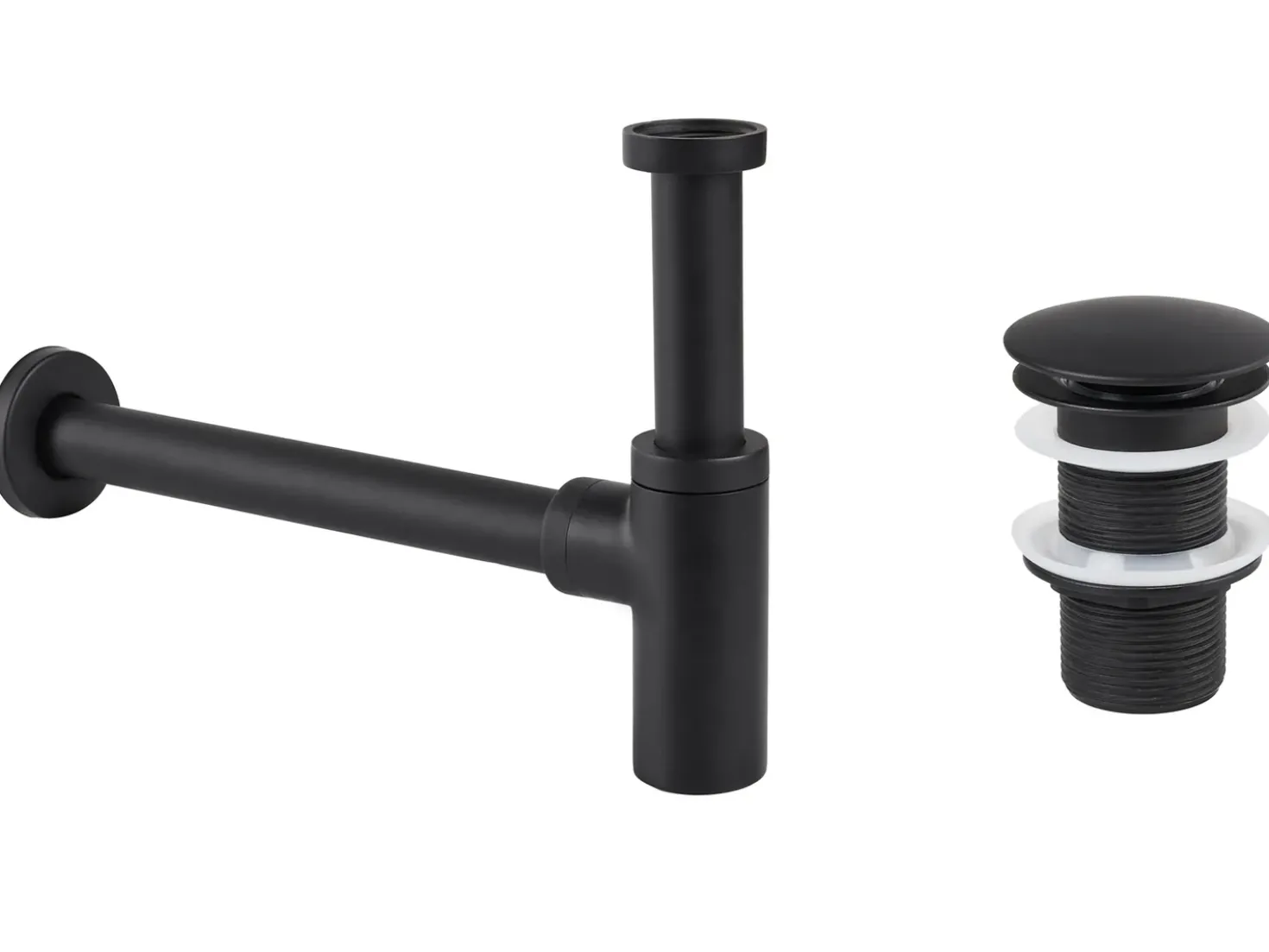 Sifone per lavabo con scarico Click Clack MAFREDI Ottone Nero