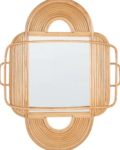 Specchio ALCORN 70 cm 90 cm Rattan Naturale