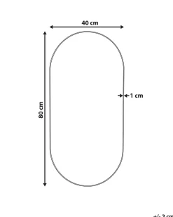 Specchio ALFORTVILLE 40 cm 80 cm Argento