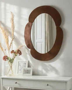 Specchio ALVENA 60 cm 80 cm Marrone scuro