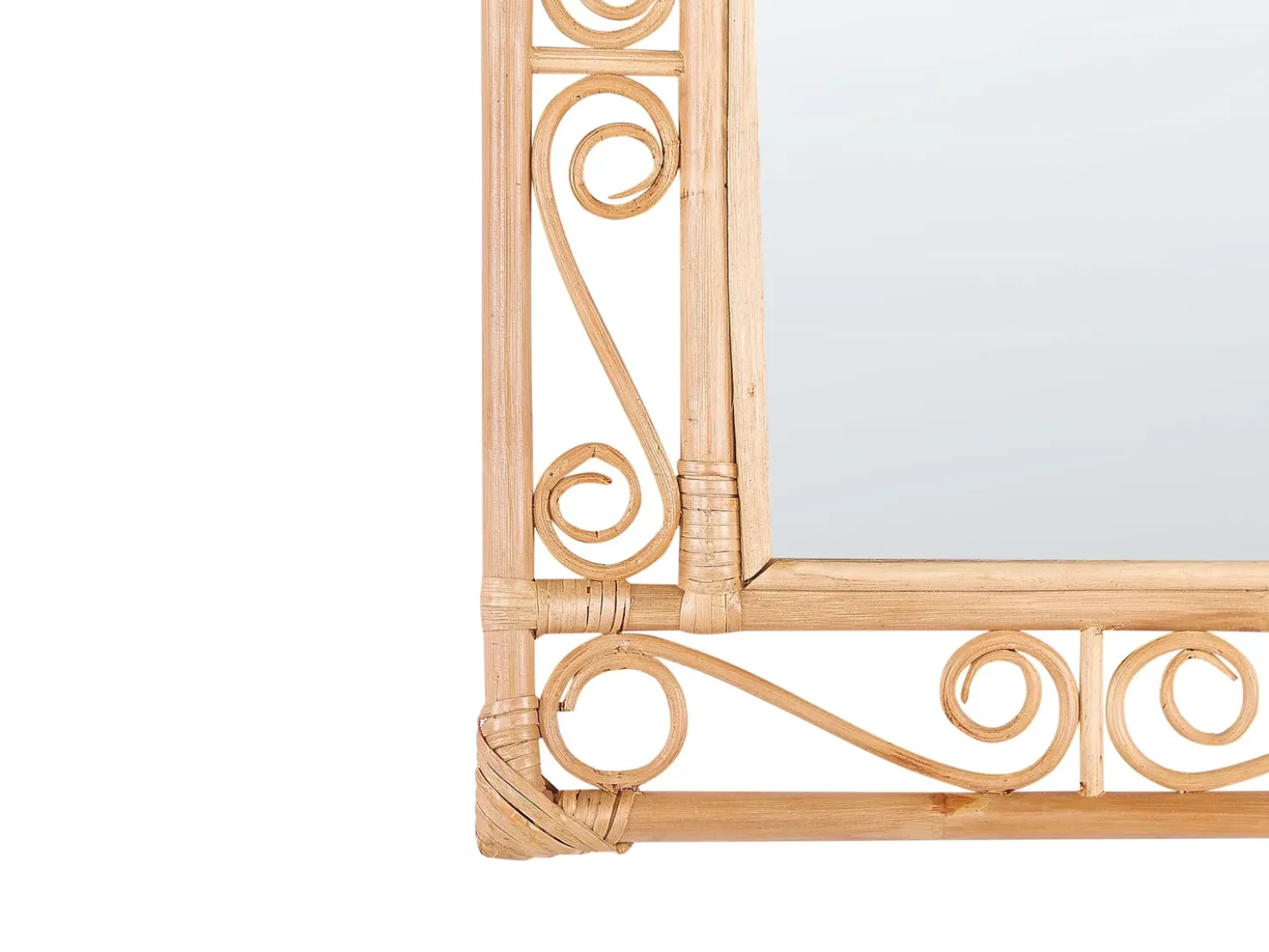 Specchio AMANU 41 cm 52 cm Rattan Naturale