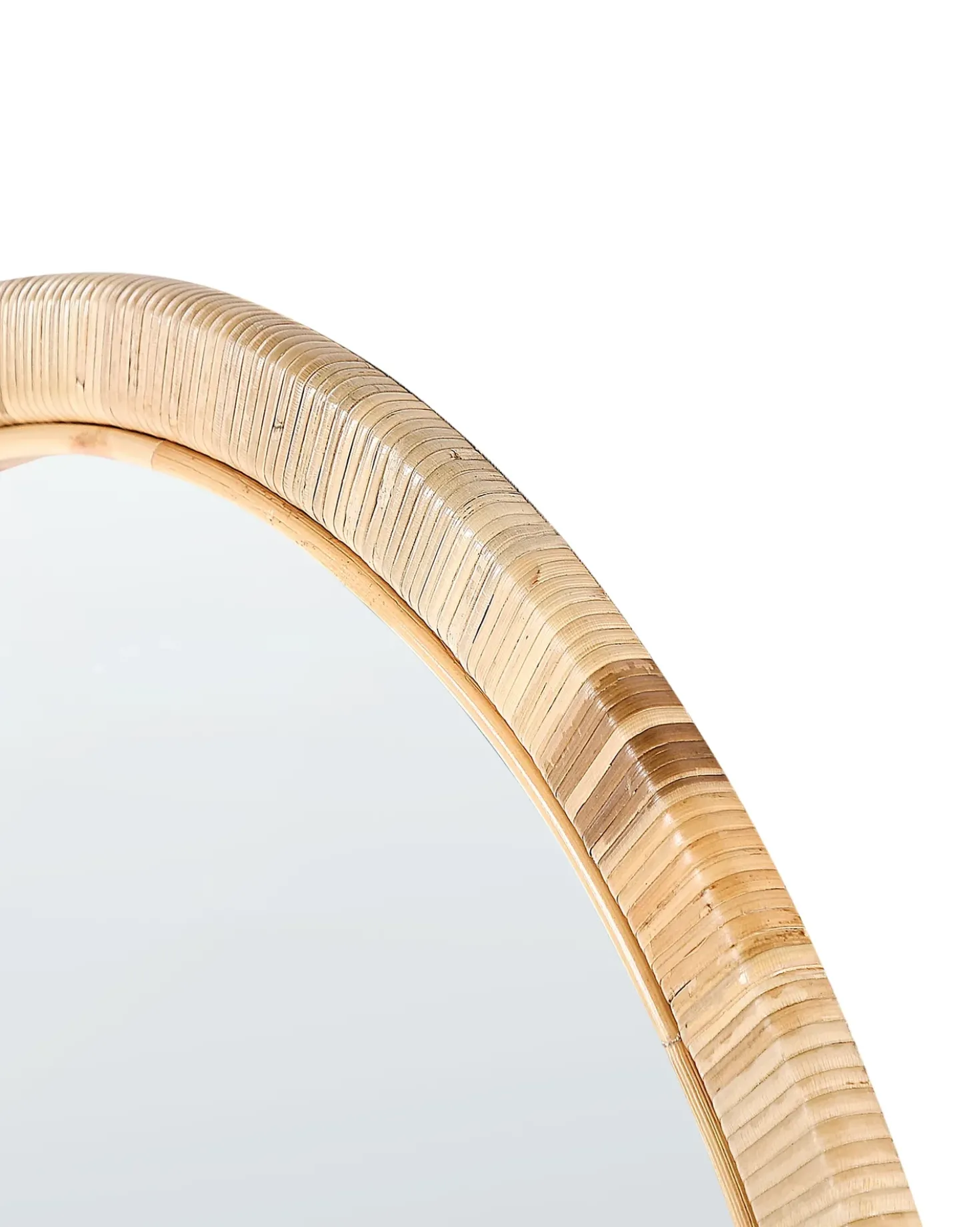 Specchio ANLEZY 80 cm 80 cm Rattan Naturale