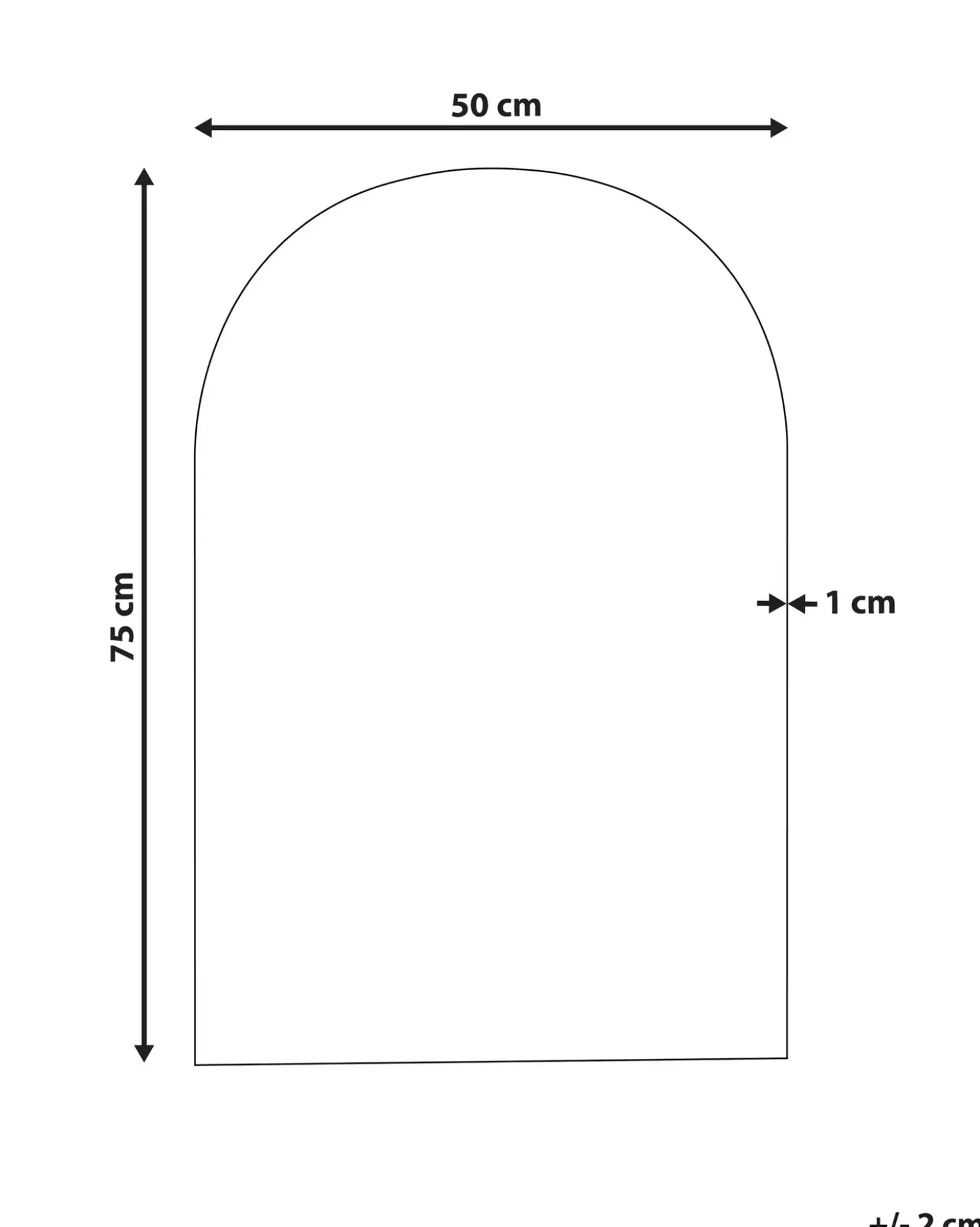 Specchio ANNECY 50 cm 75 cm Argento